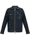 Dsquared2 Logo Patch Denim Jacket In Blau