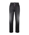 Dsquared2 Straight-leg Jeans With Faded Effect And 5 Pockets In Black