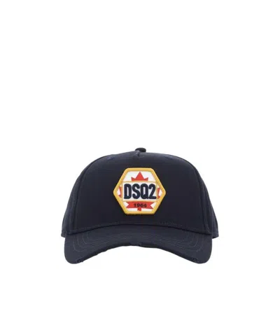 Dsquared2 Logo-patch Detail Baseball Cap In Black