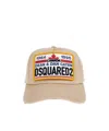 Dsquared2 Beige Structured Cap With Logo Patch