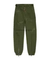 Dsquared2 Logo Patch Distressed Cargo Pants In Green