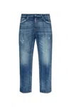 DSQUARED2 LOGO PATCH DISTRESSED JEANS