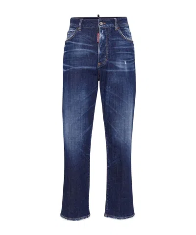 DSQUARED2 DSQUARED2 LOGO-PATCH DISTRESSED JEANS