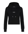 Dsquared2 Logo Patch Drawstring Hoodie In Black