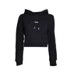 Dsquared2 Logo Patch Drawstring Hoodie In Nero