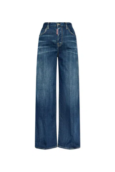 DSQUARED2 LOGO PATCH FLARED JEANS