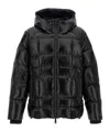 Dsquared2 Logo Patch Hooded Down Jacket In Black