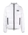 Dsquared2 Logo-patch Hooded Down Jacket In White