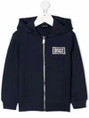 Dsquared2 Logo-patch Hooded Jacket In Blue
