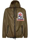 Dsquared2 Logo-patch Hooded Jacket In Green
