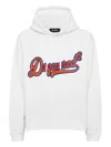 Dsquared2 Hooded Cotton Sweatshirt With Ribbed Cuffs And Hem In White