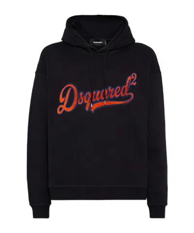 DSQUARED2 LOGO-PATCH HOODIE