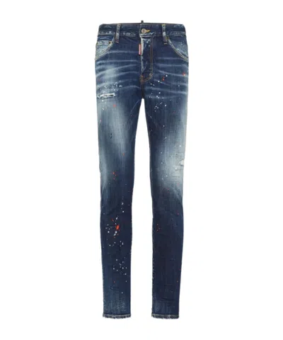 DSQUARED2 DSQUARED2 LOGO PATCH DISTRESSED JEANS