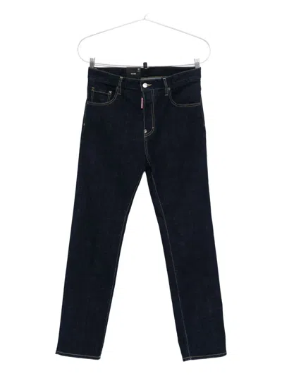 Dsquared2 Logo-patch Jeans In Black