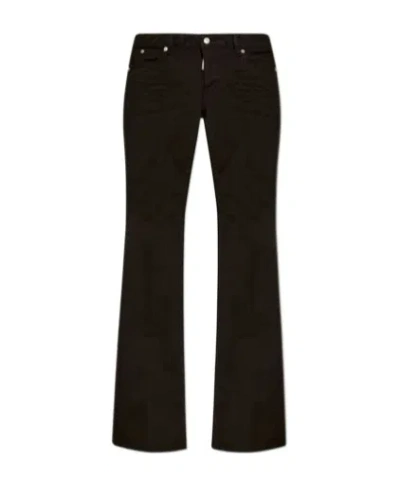 Dsquared2 Logo Patch Jeans In Black