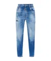 Dsquared2 Logo Patch Jeans In Blue