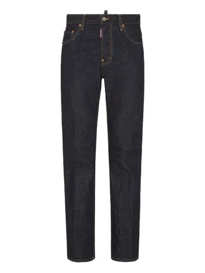 Dsquared2 Logo-patch Jeans In Black