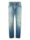 Dsquared2 Logo-patch Jeans In Blue