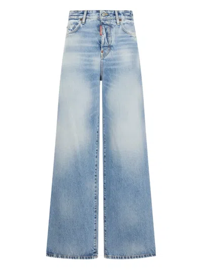 Dsquared2 Logo-patch Jeans In Blue