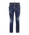 Dsquared2 Logo Patch Jeans In Blue