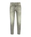 Dsquared2 Logo Patch Jeans In Gray