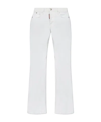 Dsquared2 Logo Patch Jeans In White
