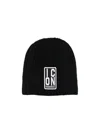 Dsquared2 Logo-patch Knitted Beanie In Black