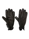 Dsquared2 Logo-patch Leather Gloves In Schwarz