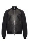Dsquared2 Logo Patch Leather Jacket