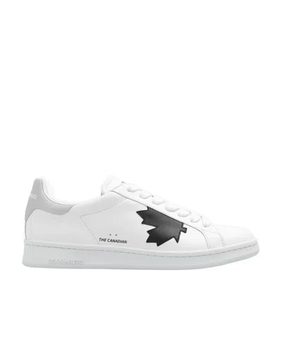 Dsquared2 Logo-patch Low-top Trainers In White