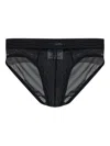 Dsquared2 Logo-patch Mesh Briefs In Black