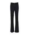 Dsquared2 Logo Patch Mid-rise Flared Jeans In Black