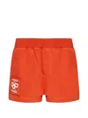 Dsquared2 Logo Patch Mini Shorts In Orange