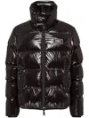 Dsquared2 Black Down Jacket With Logo Patch On The Front In Tech Fabric Man In Black