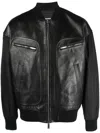 Dsquared2 Logo-patch Panelled Bomber Jacket In Black