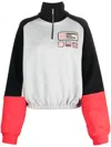 Dsquared2 Logo-patch Panelled Jumper In Grau