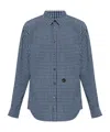 Dsquared2 Logo-patch Plaid Cotton Shirt In Blue