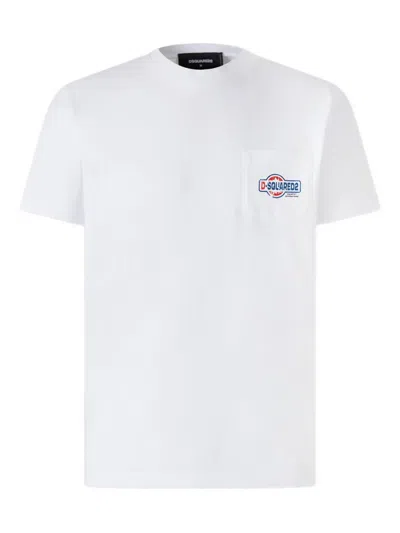 DSQUARED2 LOGO-PATCH POCKET T-SHIRT