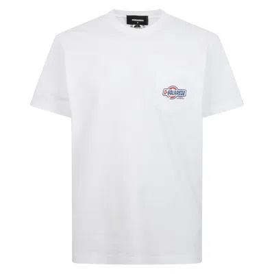 DSQUARED2 LOGO PATCH POCKET T-SHIRT