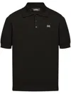 Dsquared2 Black Polo Shirt With Classic Collar And Logo Lettering On The Front In Cotton Man In Black