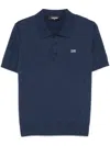 Dsquared2 Cotton Knit Polo In Blue