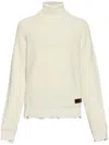 Dsquared2 Turtleneck Distressed Jumper In White