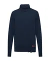 Dsquared2 Turtleneck Sweater Wool Distressed Hem In Black
