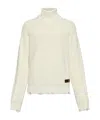 Dsquared2 Turtleneck Distressed Jumper In White