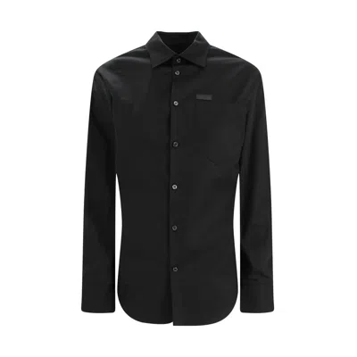 Dsquared2 Long-sleeved Shirt In Black