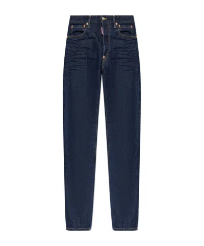 Dsquared2 Belt Loop Denim Trousers In Blue