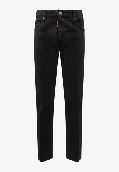 DSQUARED2 LOGO PATCH SLIM JEANS