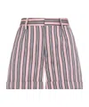 Dsquared2 Preppy Boston Striped Cotton Blend Short In Pink