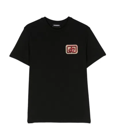 Dsquared2 Logo Patch T-shirt In Black