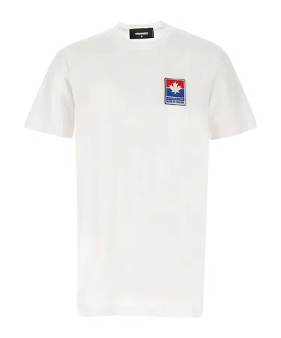 DSQUARED2 DSQUARED2 LOGO PATCH CREWNECK T-SHIRT